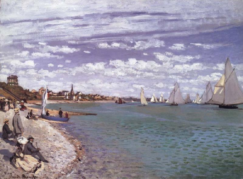 Claude Monet Regatta at Sainte-Adresse oil painting picture